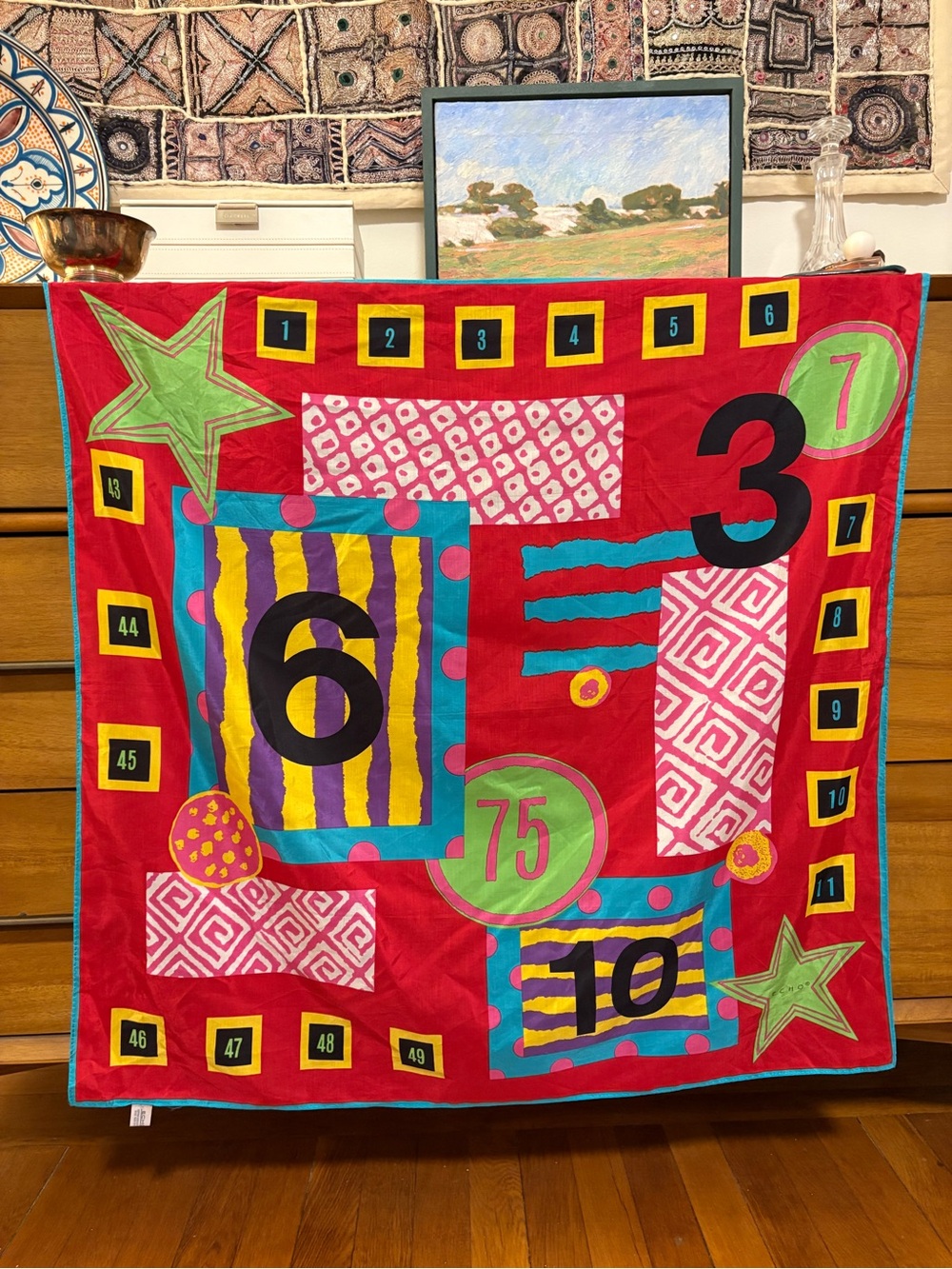 Vintage Echo silk cotton scarf